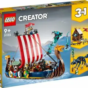 Lego Creator - Navi vichinghe con serpente di Midgarda e nave pirata
