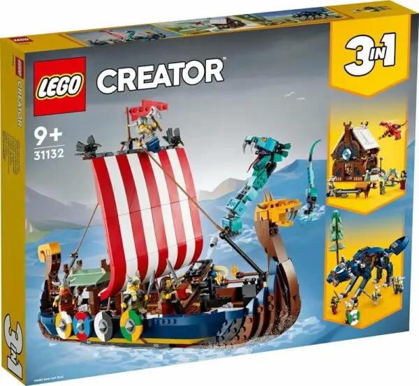 Lego Creator - Navi vichinghe con serpente di Midgarda e nave pirata