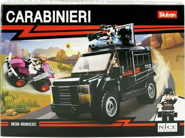 Nice Group Mattoncini-CARABINIERI Camionetta Costruzioni, Colore Blu Scuro
